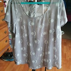 Torrid see through clestrial shirt